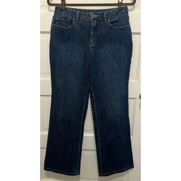 Talbots Womens Jeans Size 8 Petite (27x28) Medium Wash Straight Leg Stretch READ - Picture 1 of 7